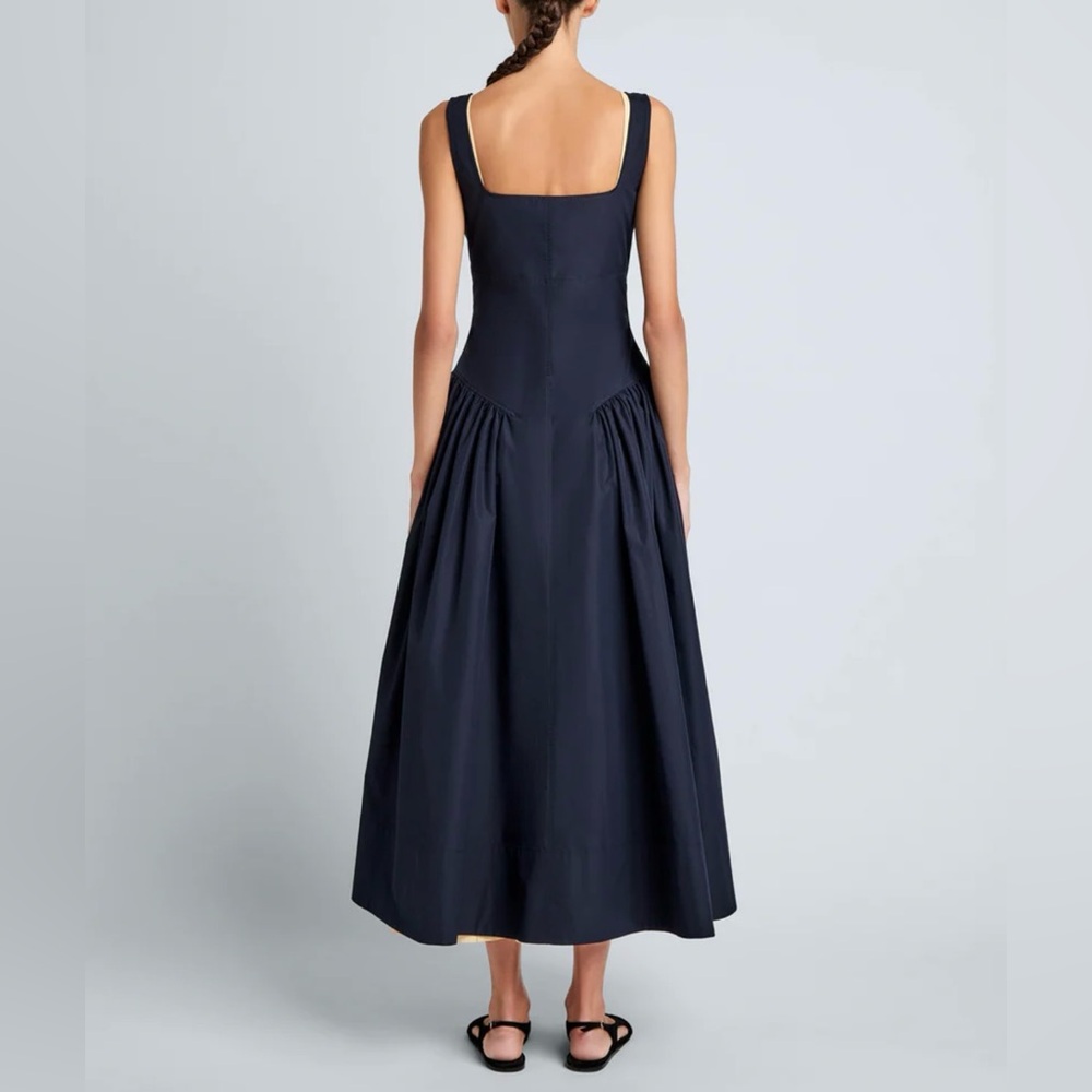 NWOT Proenza Schouler Kendall Dress Navy Midi Vacation Summer Resort Dress 6 - Picture 4 of 11